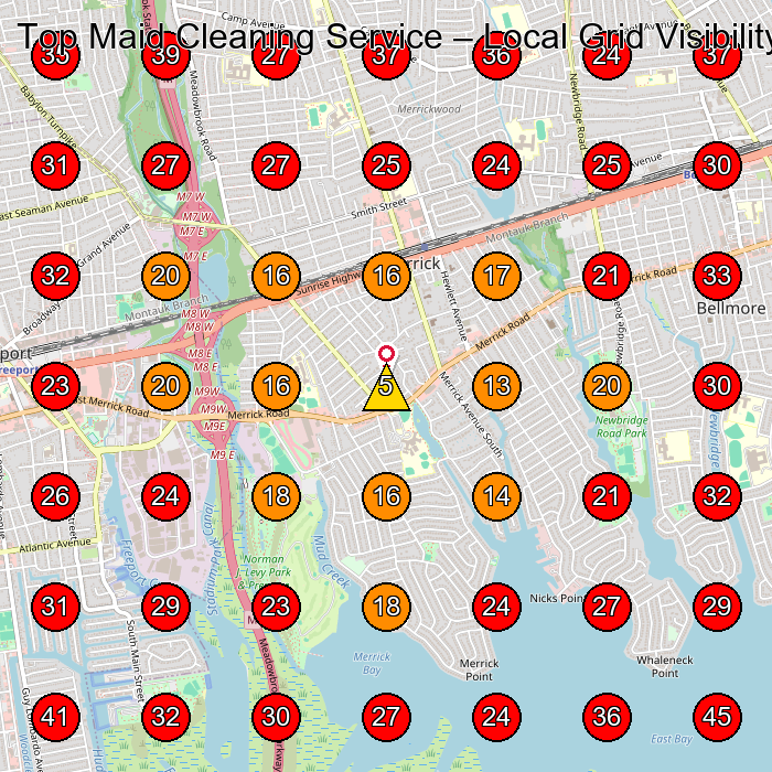 Top Maid Cleaning Service GeoGrid visibility map for Commercial Cleaning Service in Freeport